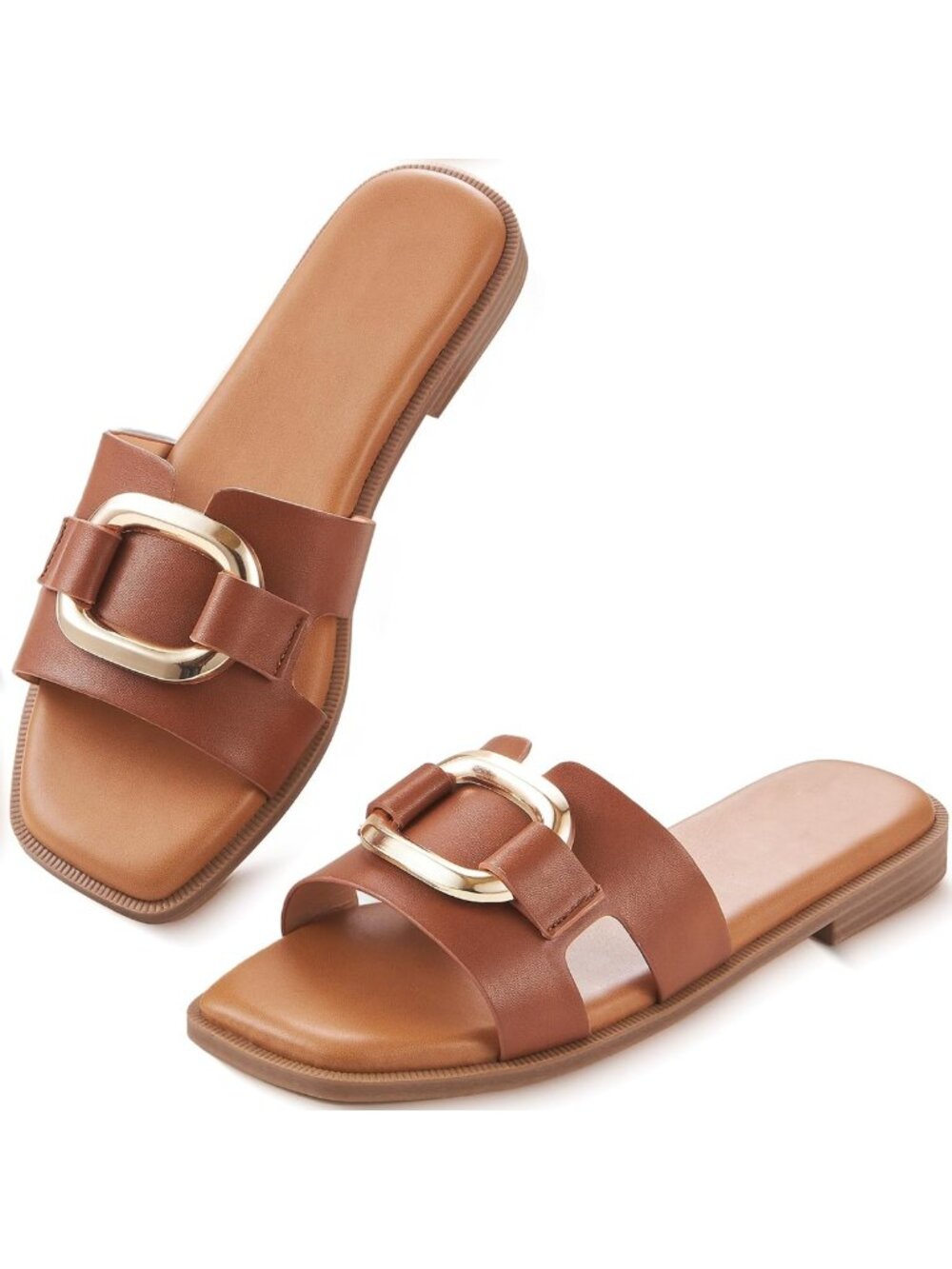Stylish Women's Slip-On Flat Sandals - Summer Open Toe Slides, Comfortable